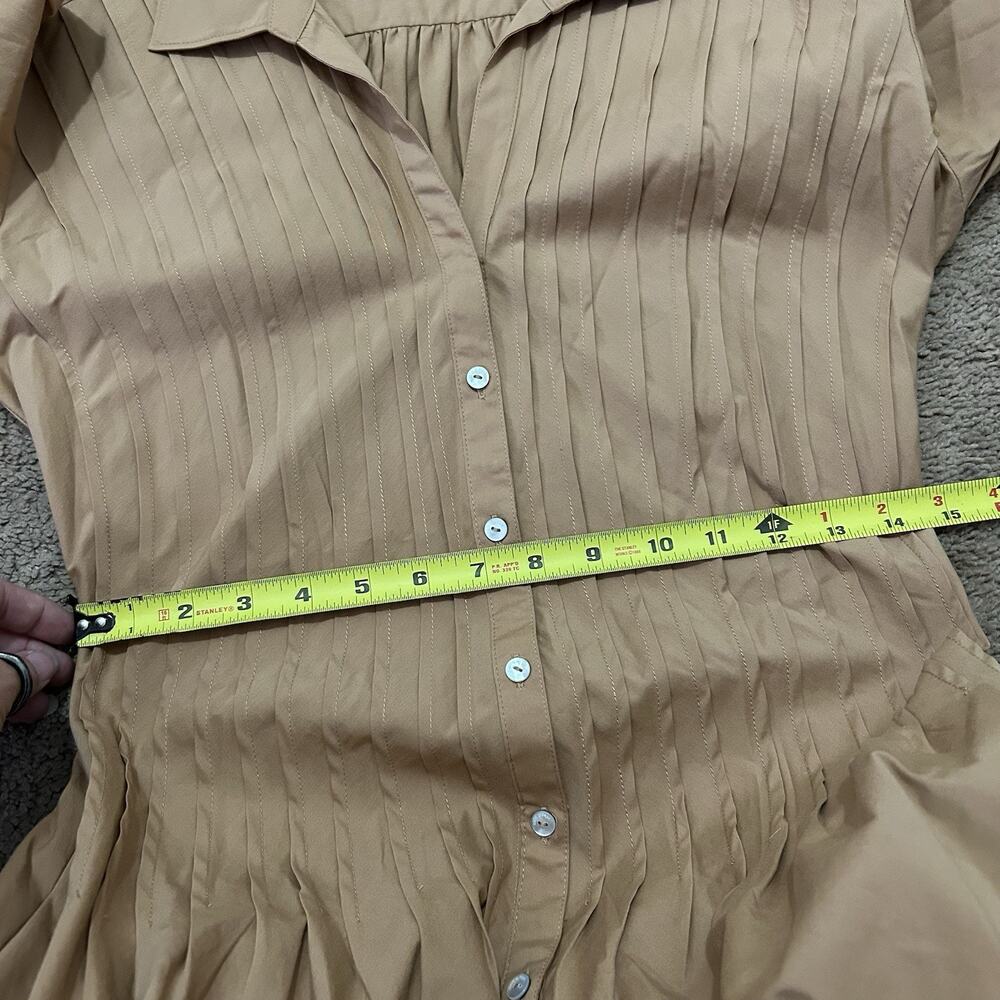 Cinq a Sept Monty Minidress Size 4 Brown Cotton Poplin Pockets Romantic Spring - Picture 5 of 7